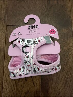 Sassy Meow Hello Kitty Step-In Vest Cat Harness Reflective XS Pink